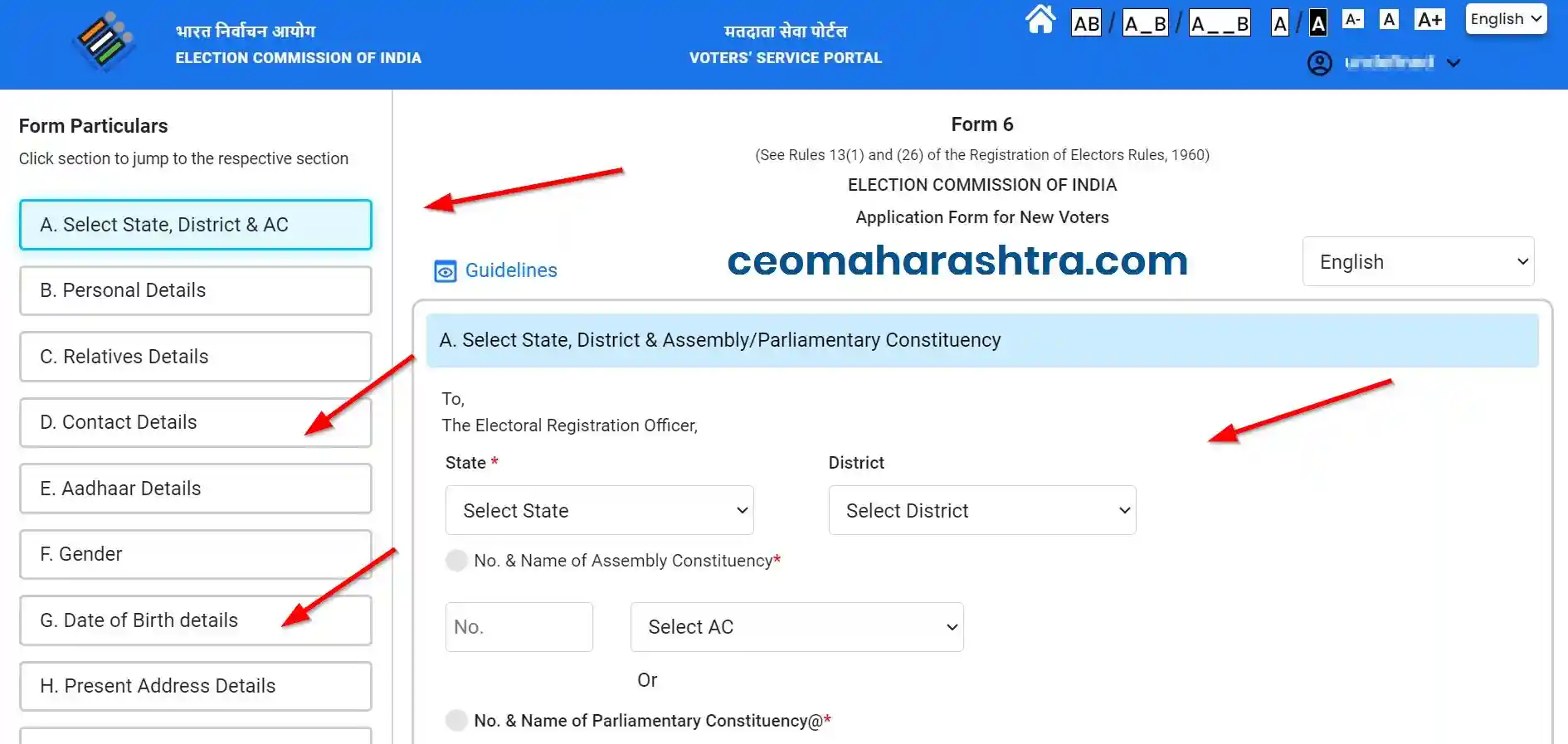Voter Card Application Form-6 Online 2026