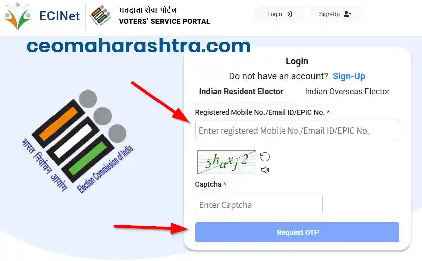 Voter Card Application Login 2026